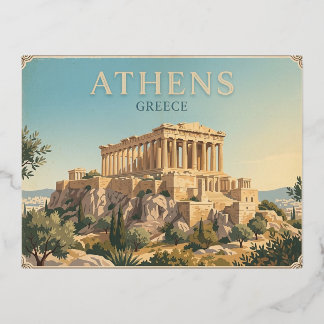 Athens Greece Vintage Travel Postcard