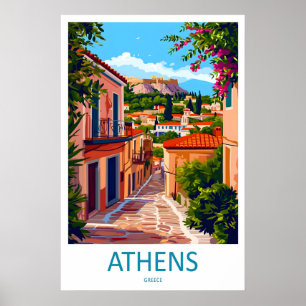 Athens National Poster Travel Vintage Ski Park