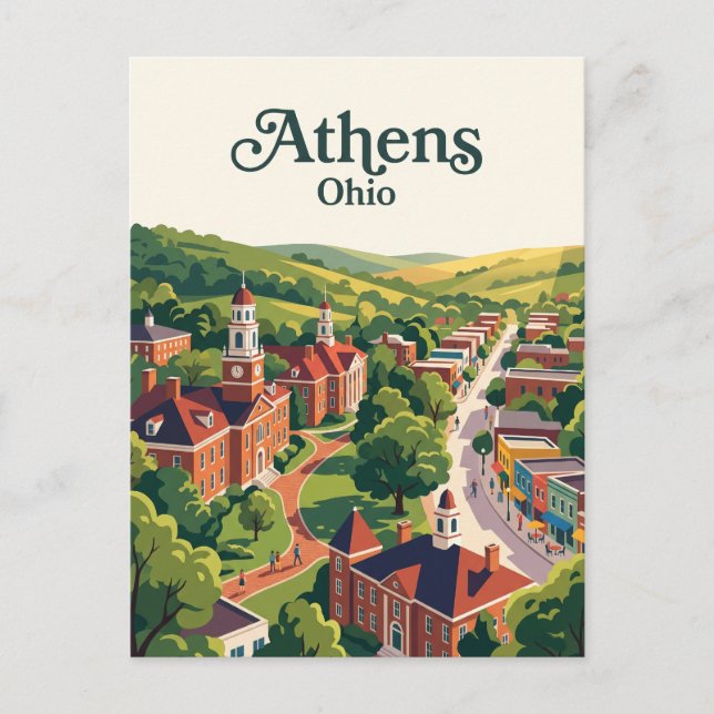 Athens, Ohio Postcard (Front)