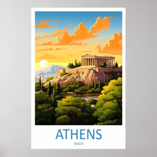 Athens Park Ski Vintage National Poster Travel