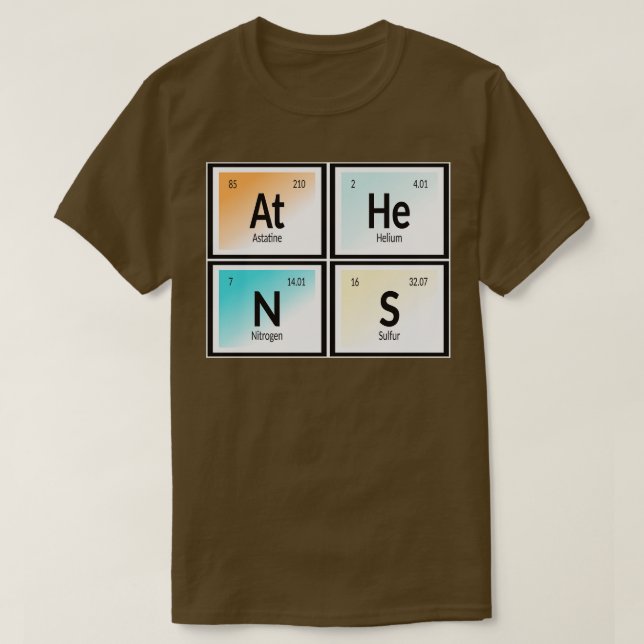Athens Periodic Table T-Shirt (Design Front)