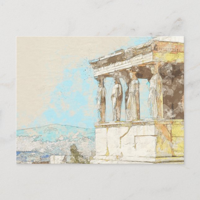 Athens Postcard – Ancient Greek City View, Travel  (Front)