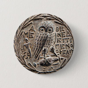 Athens Silver Tetradrachm 6 Cm Round Badge