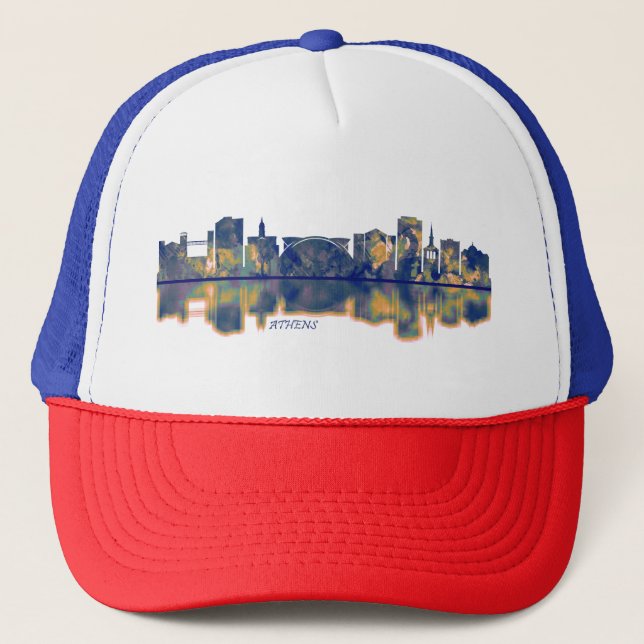 Athens Skyline Trucker Hat (Front)