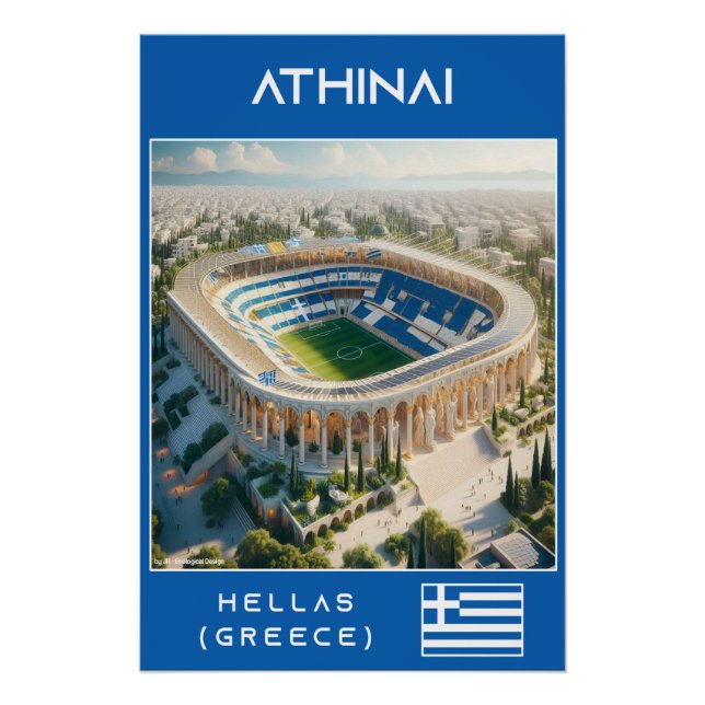 Athens Stadium - Ecological Design Poster (Front)