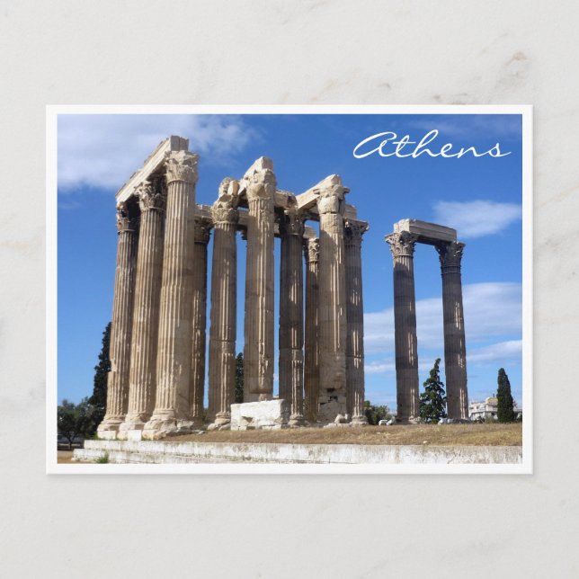 athens temple zeus postcard (Front)