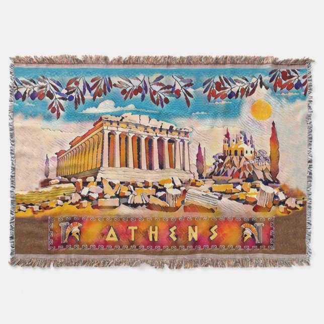 ATHENS Throw Blanket (Front)