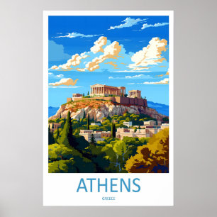Athens Travel NationalVintage Ski Park Poster