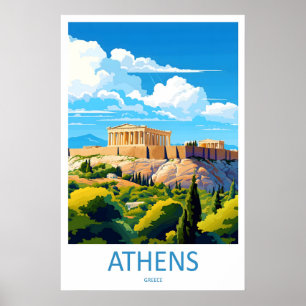 Athens Travel Ski National Poster ParkVintage