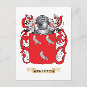 Atherton Coat of Arms (Family Crest) Postcard
