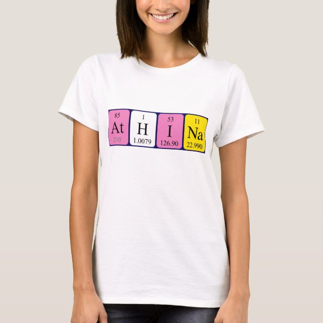 Athina periodic table name shirt (Front)