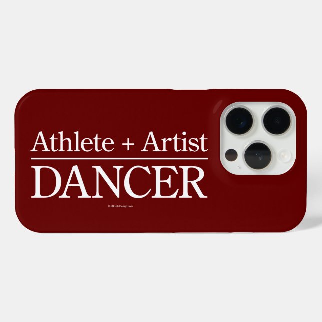 Athlete + Artist = Dancer iPhone case (Back (Horizontal))