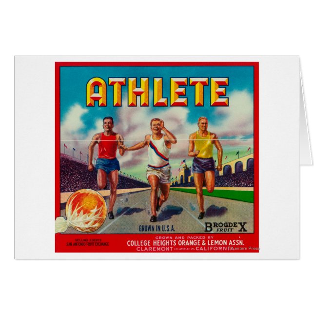 Athlete Brand Citrus Crate Label (Front Horizontal)