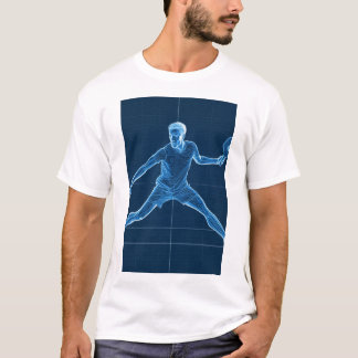 Athlete Digital Illustration Blueprint T-Shirt