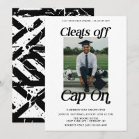 Athlete Graduation Cleats off Cap On