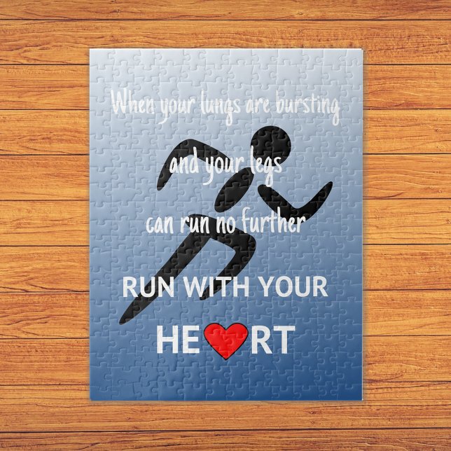 Athlete quotation blue sports jigsaw puzzle (Creator Uploaded)