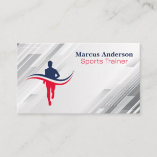 Athlete Runner Logo Personal Trainer Business Card