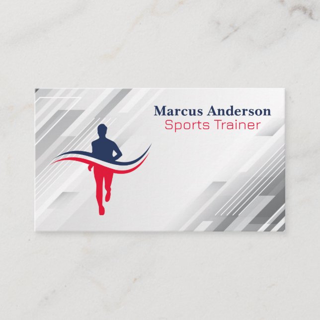 Athlete Runner Logo | Personal Trainer Business Card (Front)