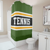 Athletic Bold Forest Green Yellow TENNIS Stripes