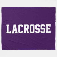 Athletic Bold White LACROSSE Text On Dark Purple