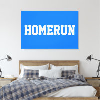 Athletic Bright Blue Sporty White HOMERUN Text
