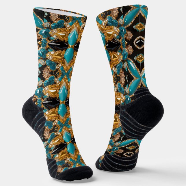 Athletic Crew Sock with Bahamas Colours (Angled)