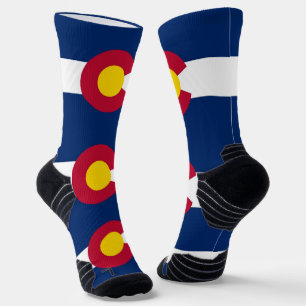 Athletic Crew Sock with flag of Colorado, U.S.
