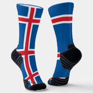 Athletic Crew Sock with flag of Iceland