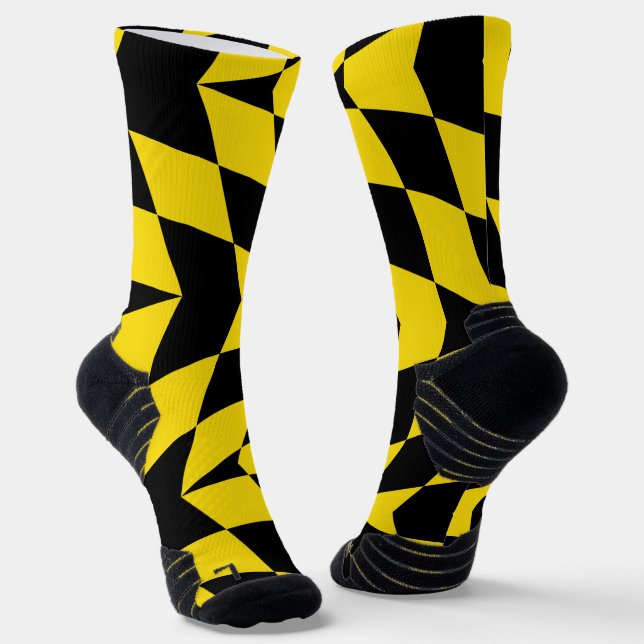 Athletic Crew Sock with flag of Munich, Bavaria (Angled)