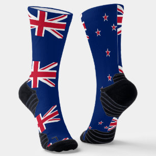Athletic Crew Sock with flag of New Zealand