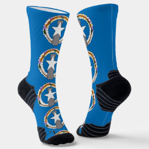Athletic Crew Sock with flag of Northern Mariana