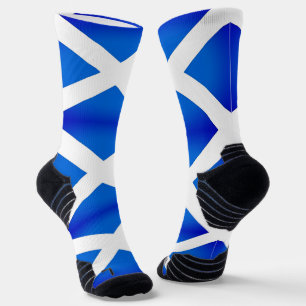 Athletic Crew Sock with flag of Scotland, U.K.