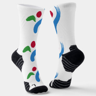 Athletic Crew Sock with flag of Seoul, South Korea