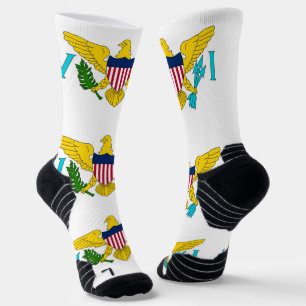 Athletic Crew Sock with flag of Virgin Islands