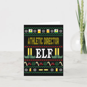 Athletic Director Elf Funny Christmas Gift  Card