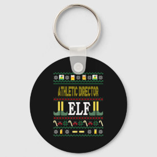 Athletic Director Elf Funny Christmas Gift Key Ring