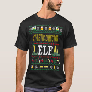 Athletic Director Elf Funny Christmas Gift T-Shirt
