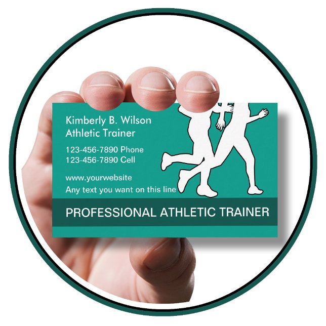 Athletic Fitness Trainer Business Card (Creator Uploaded)