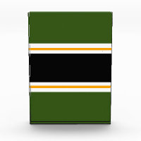 Athletic Forest Green Black Orange Racing Stripes