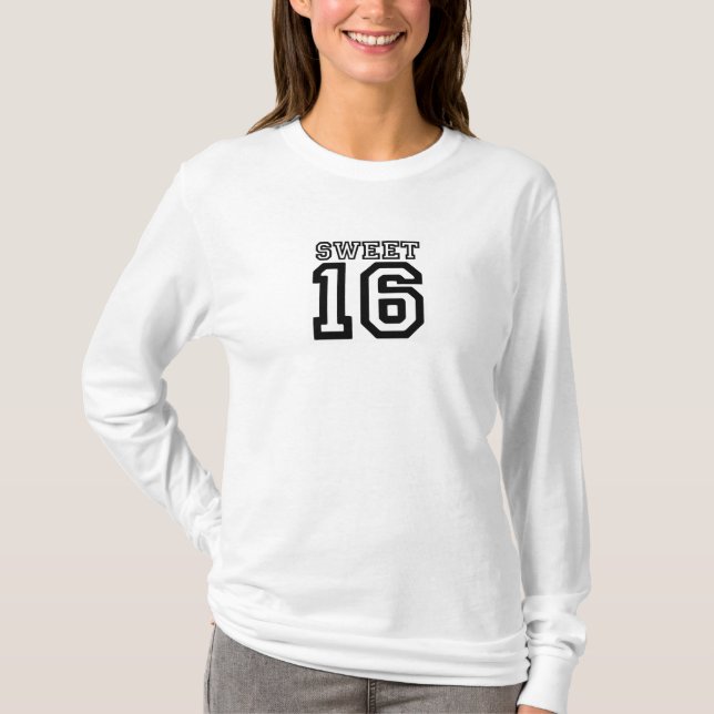 Athletic inspired Sweet 16 T-Shirt (Front)
