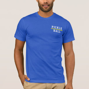 Athletic PICKLEBALL Logo On Bright Royal Blue T-Shirt