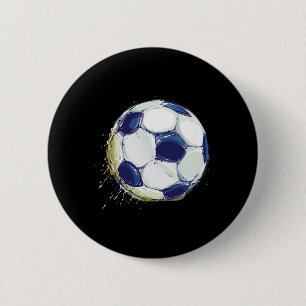 Athletic Soccer Football Ball Sports Player 6 Cm Round Badge