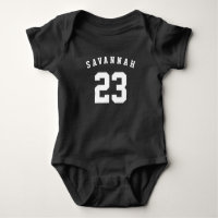 Athletic sports black white custom name number