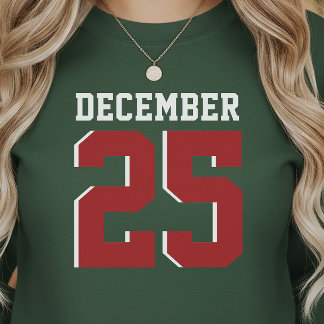 Athletic Sports December 25 Jersey Style Sweatshirt