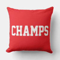 Athletic Sporty CHAMPS White Text On Bright Red