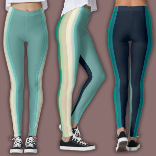 Athletic Stripe Dual Tone Leggings