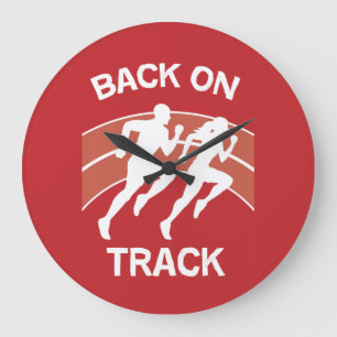 Athletic Track Runners Track Athletes Runners Large Clock