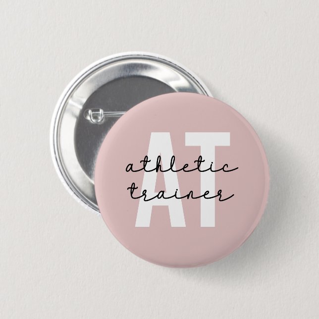 Athletic Trainer AT athletic training 6 Cm Round Badge (Front & Back)