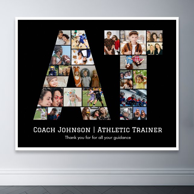 Athletic Trainer AT Retirement Photo Collage Poster (Creator Uploaded)
