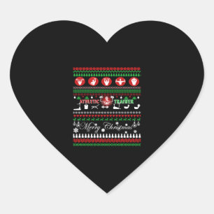 Athletic Trainer Christmas Shirts Heart Sticker